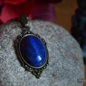 Jolanta Krawiec - Lapis Lazuli   W krainie Nieba i Bogów  Medalion Wisiorek vintage 