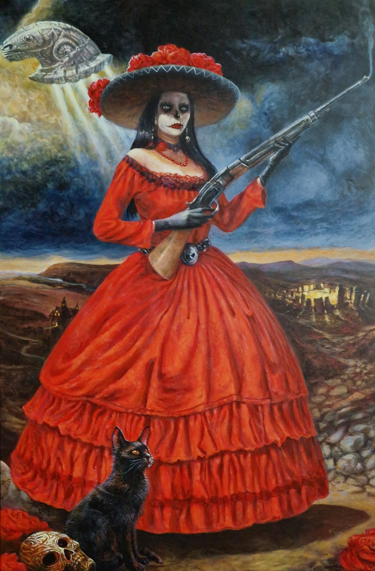 La Catrina w śnie Pierzastego Węża